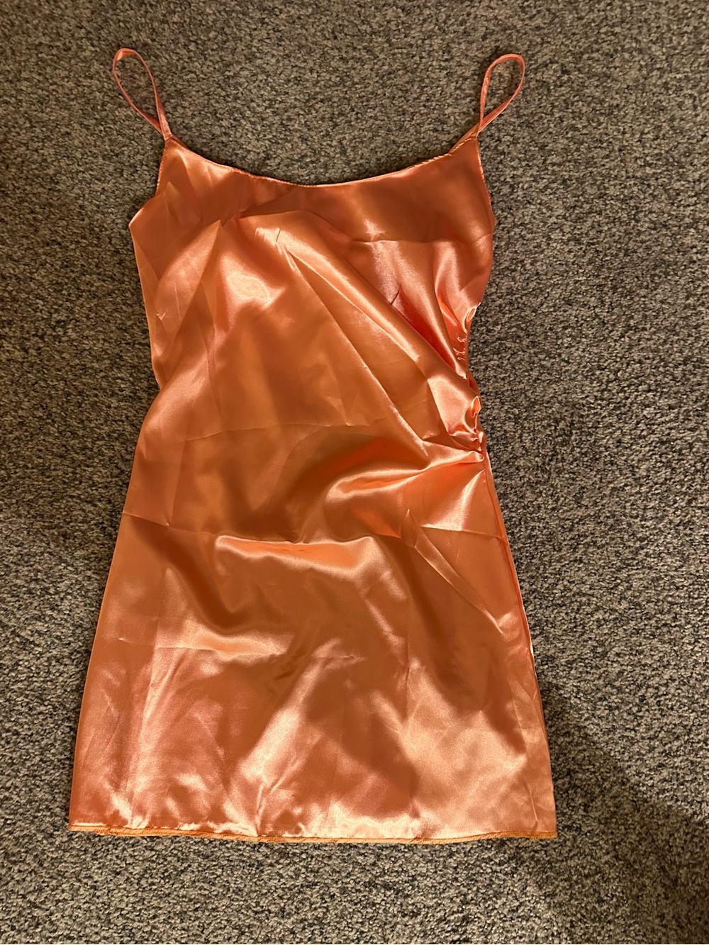 Milly Orange Satin Slip Dress